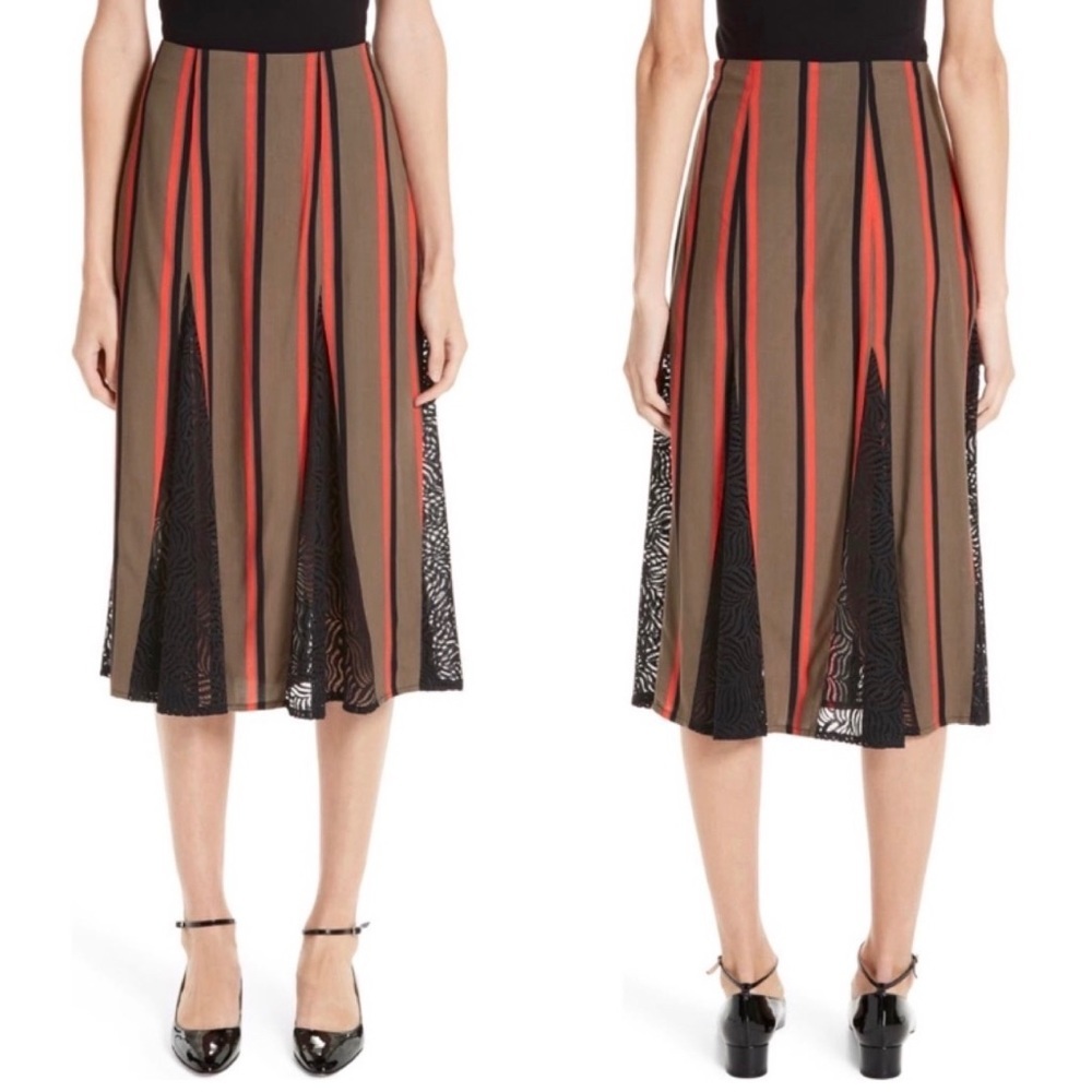 Beaufille Tricolor Midi Skirt